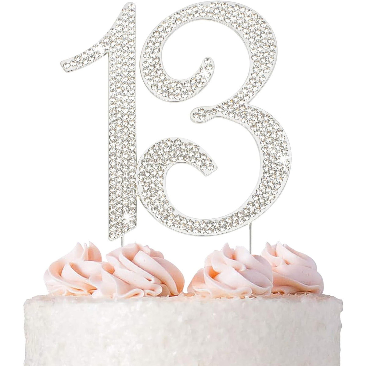 60 Sparkly Rhinestone Decoration Cake Topper - Premium Silver Metal - 60th Birthday or Anniversary Party Makes a Great Centerpie: Fluorescence Yellow