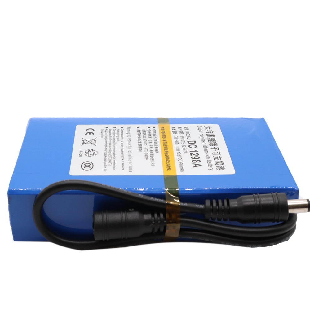 Durable DC 12 V 9800 MAH de Alta Capacidade Super Poderoso Backup de Bateria Recarregvel Li-ion Bateria Para Cmera Accmulat