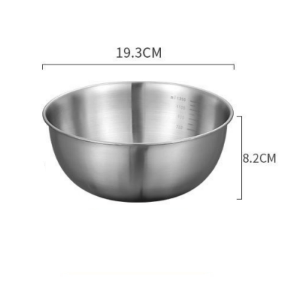 1–3 Edelstahl-Schüssel-einstellen mit Skala zum Kochen, Backen, Aufbewahrung von Lebensmitteln, großes FassungsvermöGen, Rührschüsseln für sterben Küche zu Hause: Grün