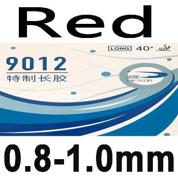 Meteor 9012 long pips out table tennis rubber for ping pong paddle racket: Red 0.8-1.0mm