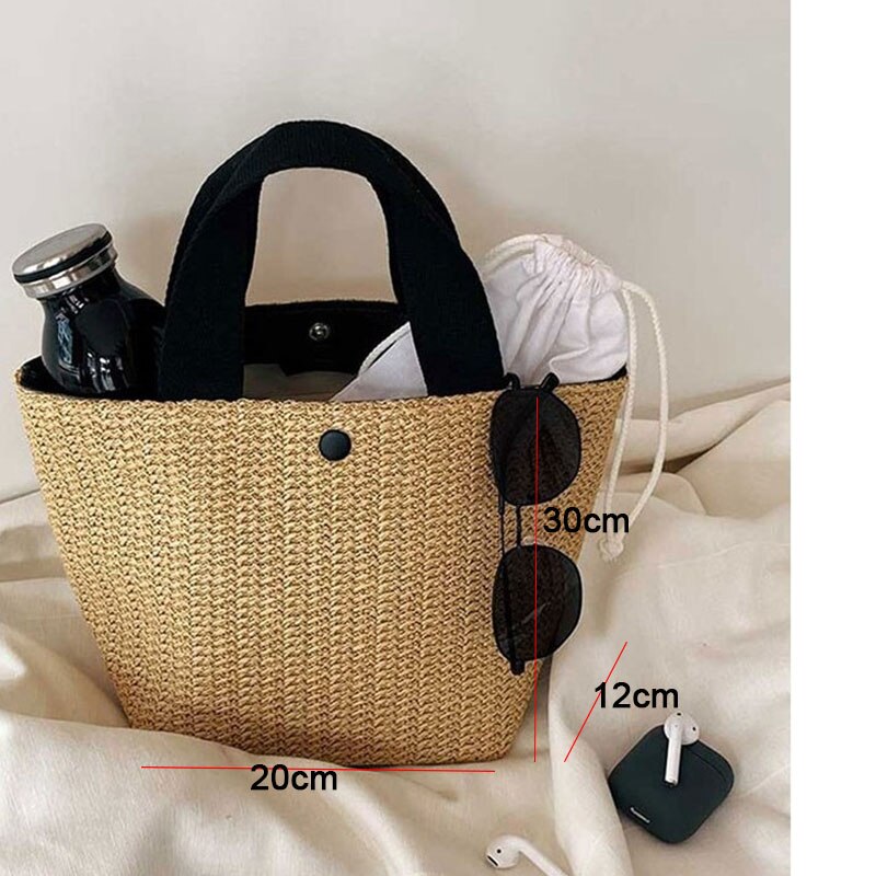 Vintage casual portable straw bag summer seaside beach bag women сумки женские пляжная сумка bolsa de playa соломенная сумка