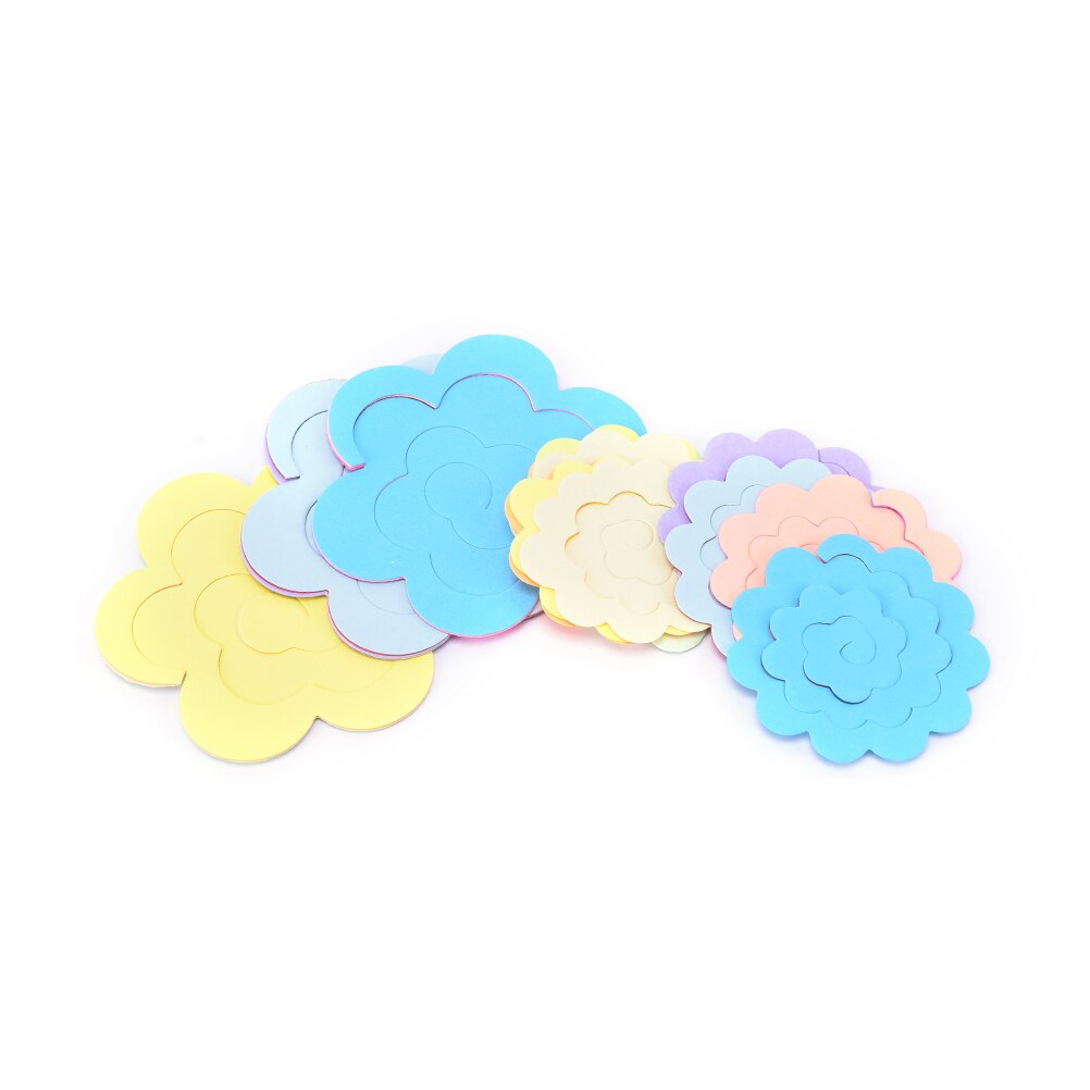 22pcs/lot Two Sizes Paper Quilling Flowers Rose Paper Diy Handmade Material Accessories Paper Material