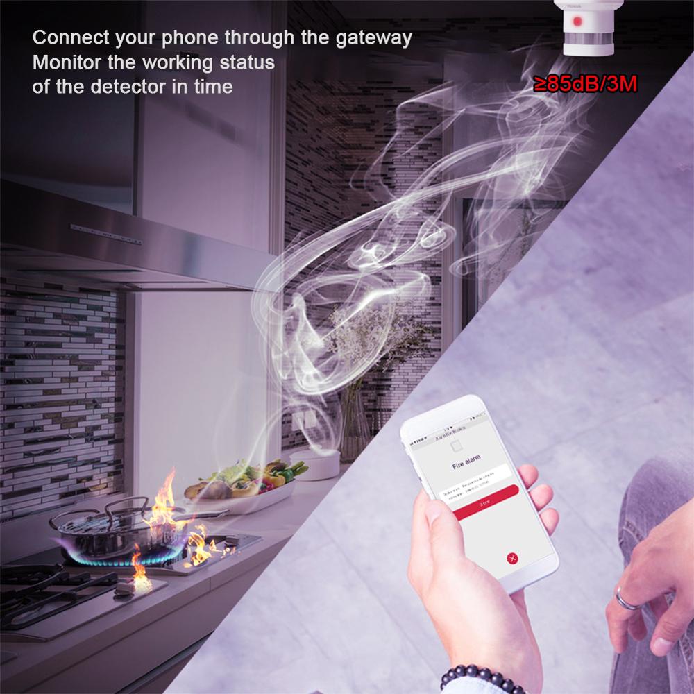 Smart Home Fire alarm Smoke Detector fire Protection alarm 2.4GHz Wireless fire alarm prevention Sensor for Home Security