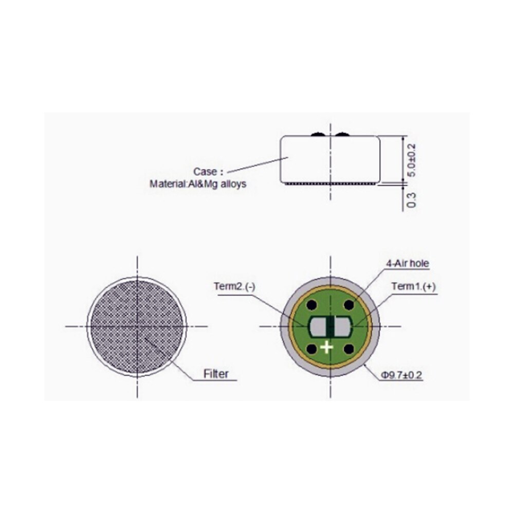 Taidacent 25Pc 9750 Mono Directional Mic Capsules Unidirectional Noise Canceling Electret Condenser Microphone Core