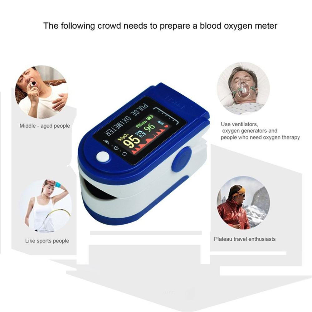 Digital Finger Pulse Oximeter Blood Oxygen Finger Clip Heart Pulse Oximeter OLED display Heart Rate Low Voltage Monitor