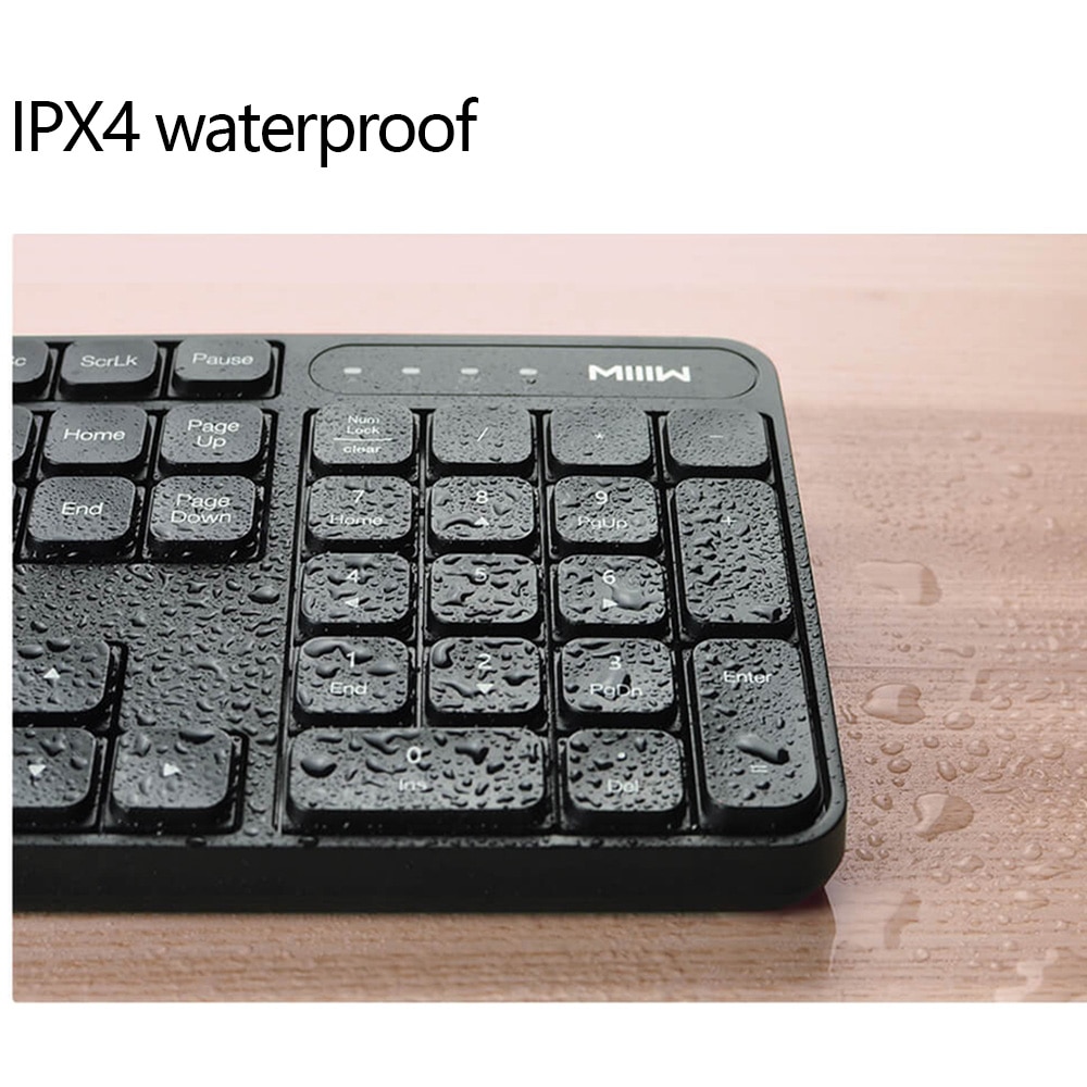 Originalt miiiw trådløst kontor tastatur og mus sett 104 smakebit 2.4 ghz vinduer pc mac kompatibelt bærbart usb tastatur