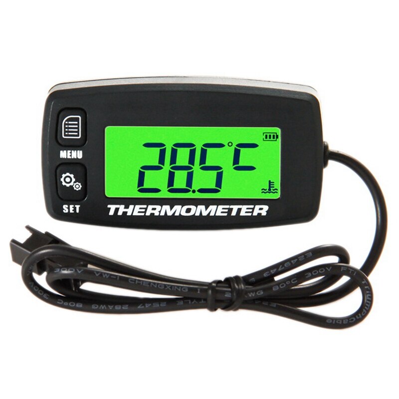 Digital LCD Engine Temperature Gauge Over-Temperature Alert with Sensor RL-TS002 for Motorcycle Dirtbike ATV: Default Title