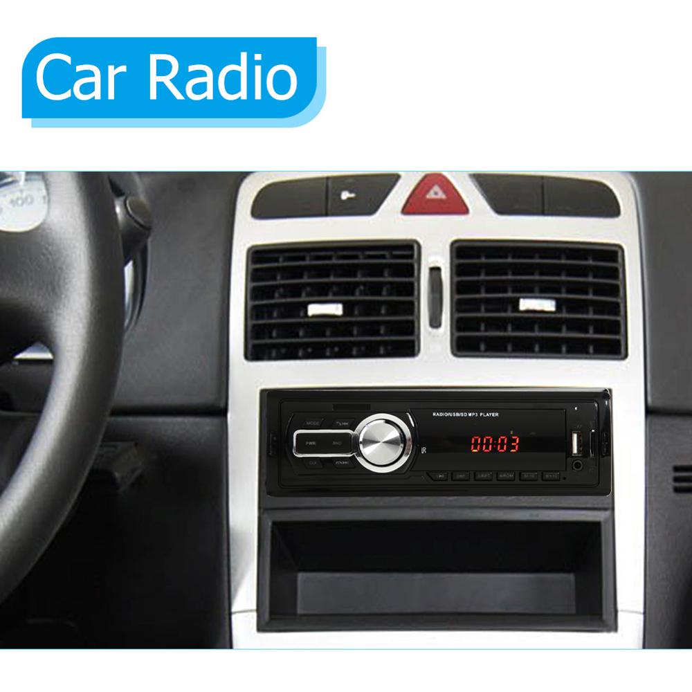 VODOOL 1Din Car Radios Stereo Bluetooth Remote Control AUX-Input USB/RCA FM Audio MP3 Player In-Dash Auto Radio