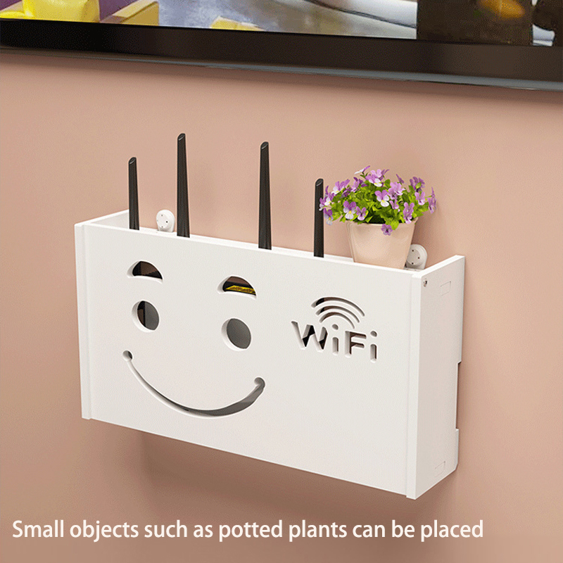 routeur Wifi sans fil boîte de rangement prise de salon Wifi décoration murale décodeur TV support câble organisateur d'alimentation