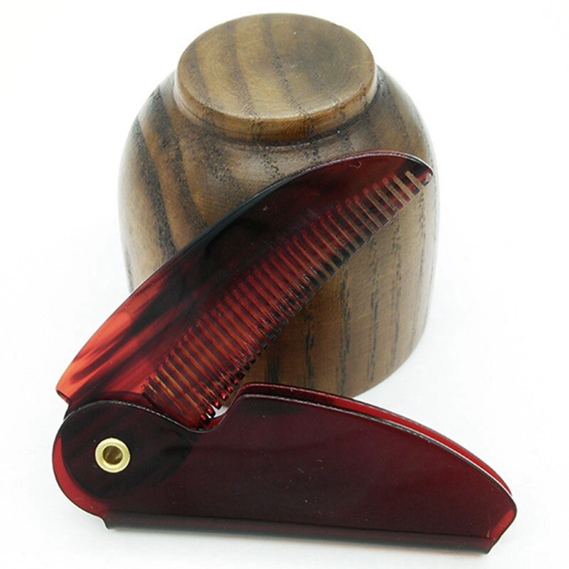 Eagle Mouth Type Oil Head Comb Back Comb Acrylic Plastic Folding Comb Mini Pocket Comb