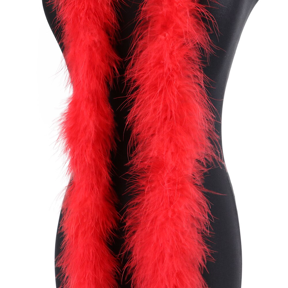 20G Zachte Marabou Veren Boa Voor Sieraden Ambachten Accessoires Bruiloft Decoratie Rekwisieten Fuffy Turkije Pluim: red