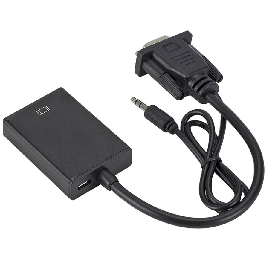 PzzPss HD 1080P VGA to HDMI-compatible Converter Adapter Cable With Audio Output VGA HD Adapter for PC laptop to HDTV Projector