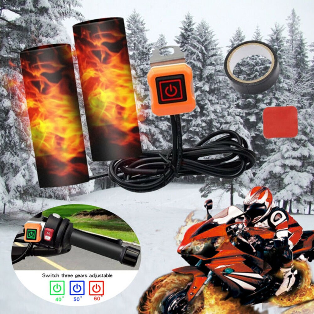 Heated Grips Inserts For ATV Handlebar Hand Warmers DC12V 120cm 20-30W