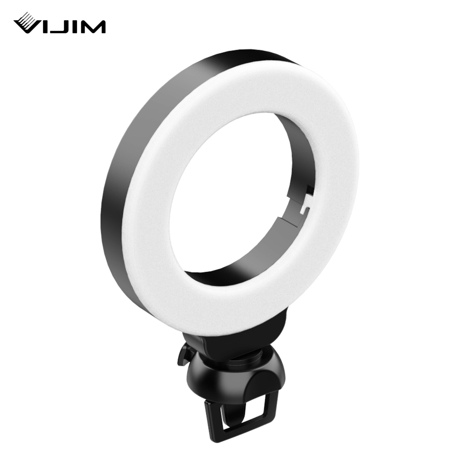 VIJIM CL06 Mini 4 Zoll LED Ring Licht Clip-auf Laptop Video Konferenz Beleuchtung 3 Beleuchtung Modi 3200K-6500K Dimmbare USB angetrieben