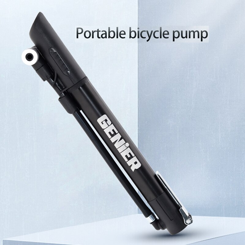 Genier Fiets Mini Luchtpomp Met Barometer Draagbare Bal Speelgoed Tire Inflator Valve Mtb Bike Pomp Fietsen Fietsonderdelen