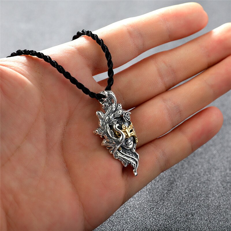 V.YA-colgante de plata de ley 925 para hombre y mujer, cadena con cubierta facial de plata, SIN Cadena, joyería fina