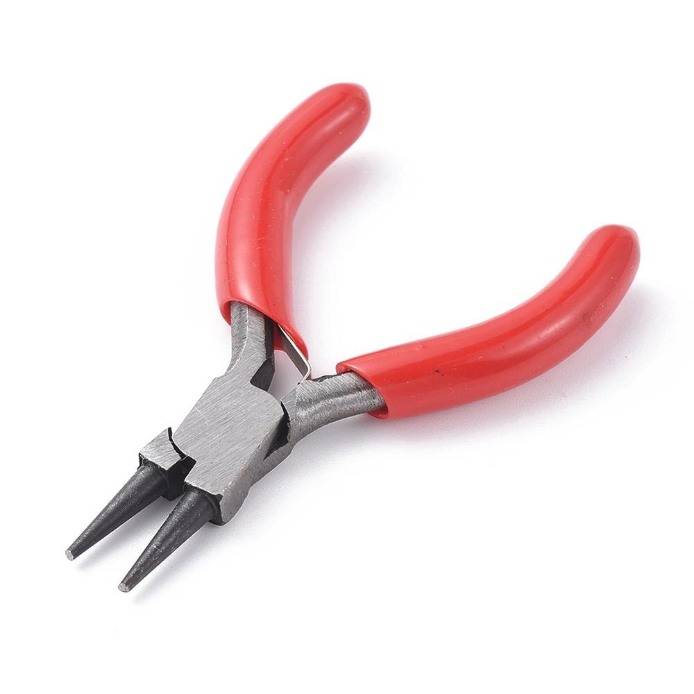 1pc 3 "mini-tang van koolstofstaal met ronde neus voor doe-het-zelf handgemaakte sieraden maken, polijsten platinakleur 75 ~ 80mm