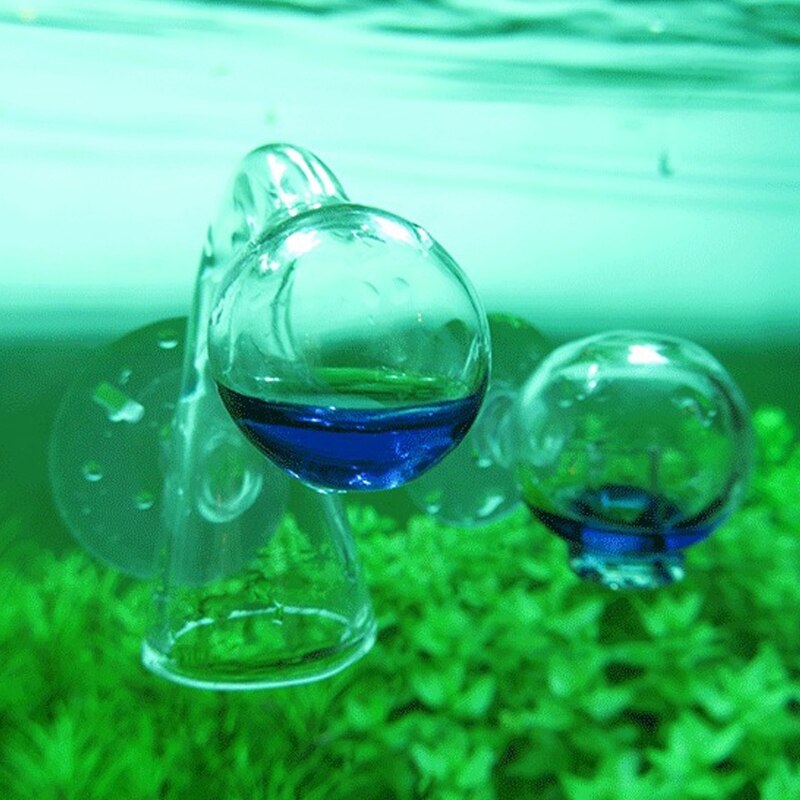 CO2 Glass Checker Aquarium Carbon Dioxide Monitor CO2 Indicator with PH Solution for Planted Fish Tank Aquariums GXMA