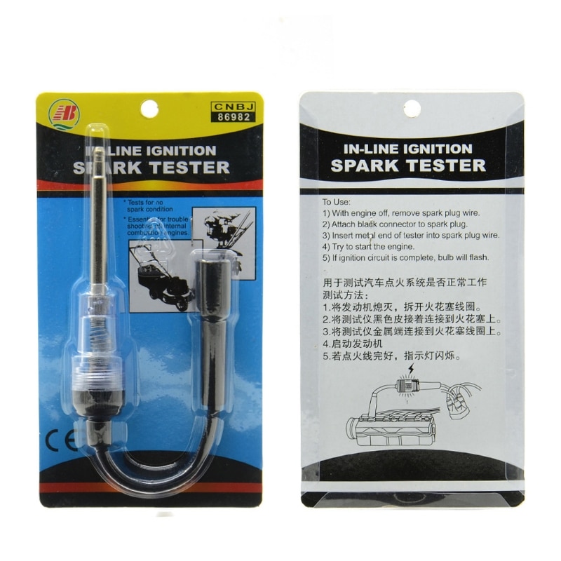Spark Plug Tester Engine Ignition Coil Tester Kit Inline Tester Diagnostic Detector Tool for Car Lawnmower Engines