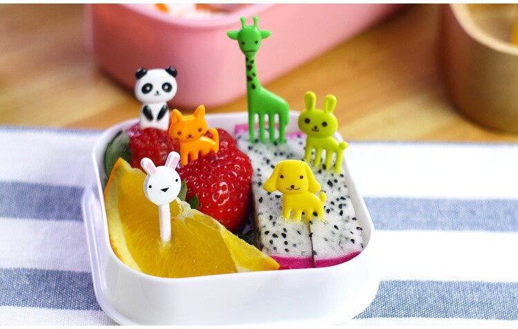 Lot De 60 Mini Fourchettes à Fruits, Au Motif De Dessin Animé, Cure-dents Pour Enfants, Accessoires De Bento, Cure-dents, Pour Adultes, Dessert