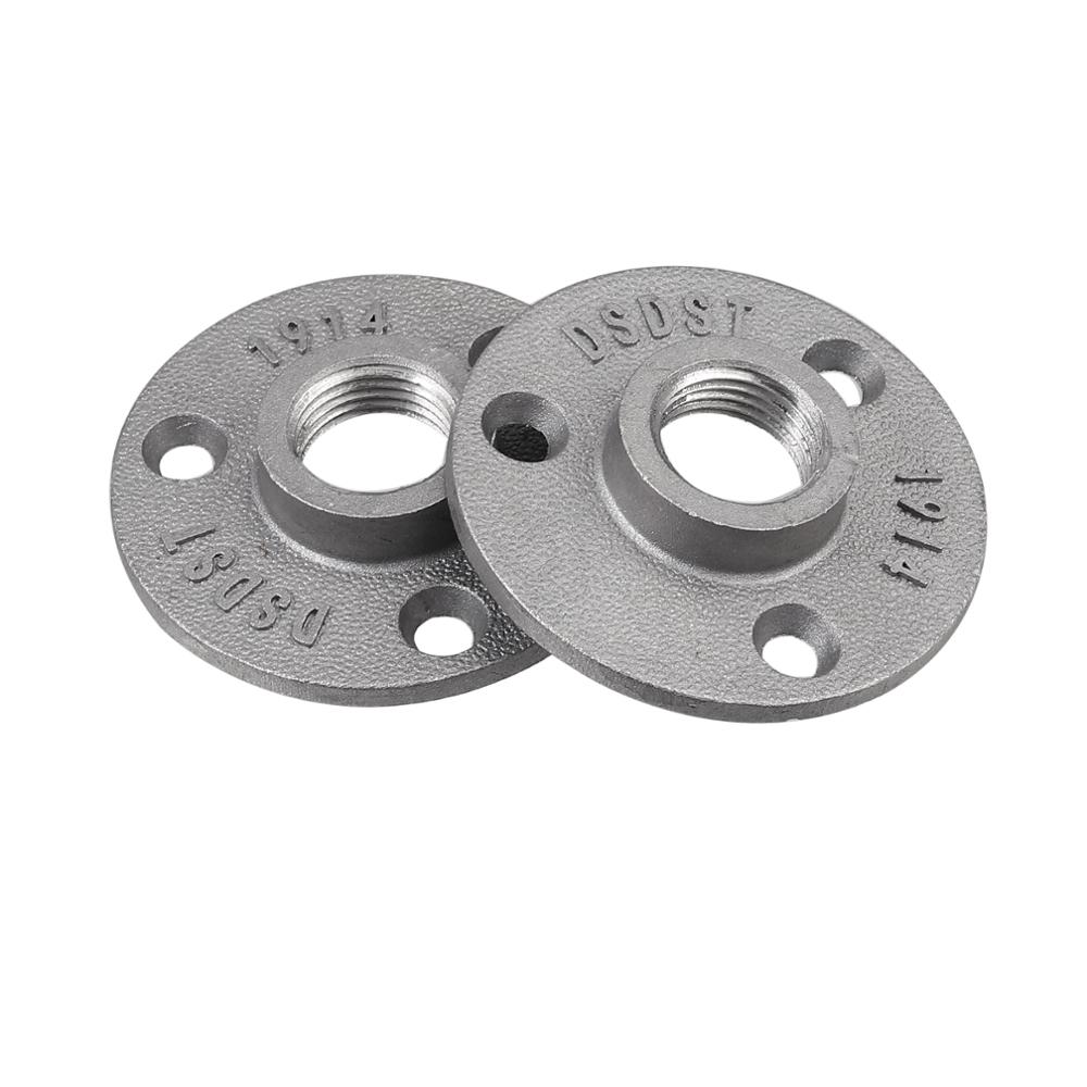 PROSTER 10 stücke für Temperguss Aluminium Legierung Rohr Armaturen Zauberstab Boden Flansch Rostigen Industrie 1/2 &quot;3/4” 1 ”BSP Silber Grau