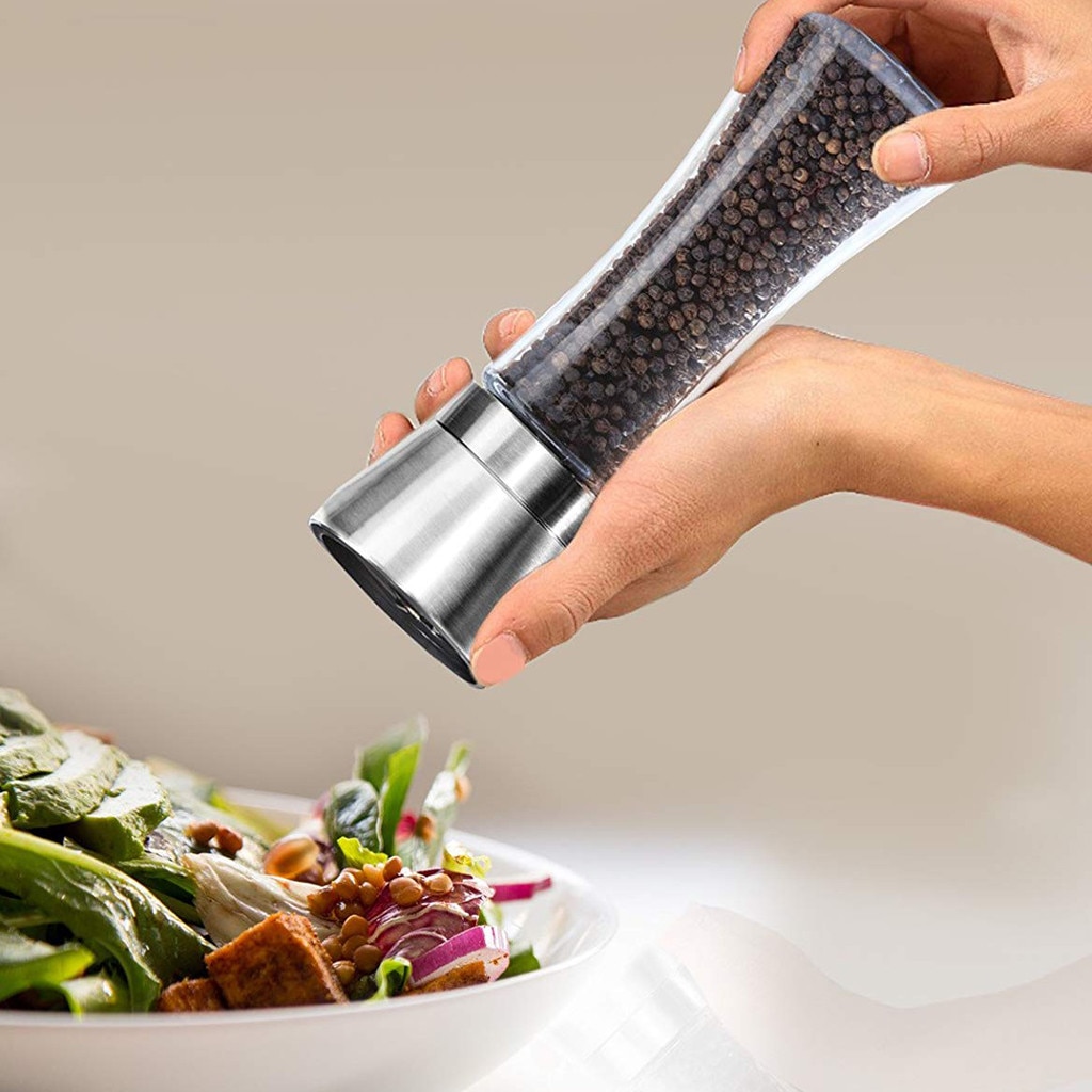 Grinder Pepper Mill Hourglass Shape Spice Grinder Shakers Kitchen Tools Cooking Herb & Spice Kitchen Salt And Pepper Tools #jsw