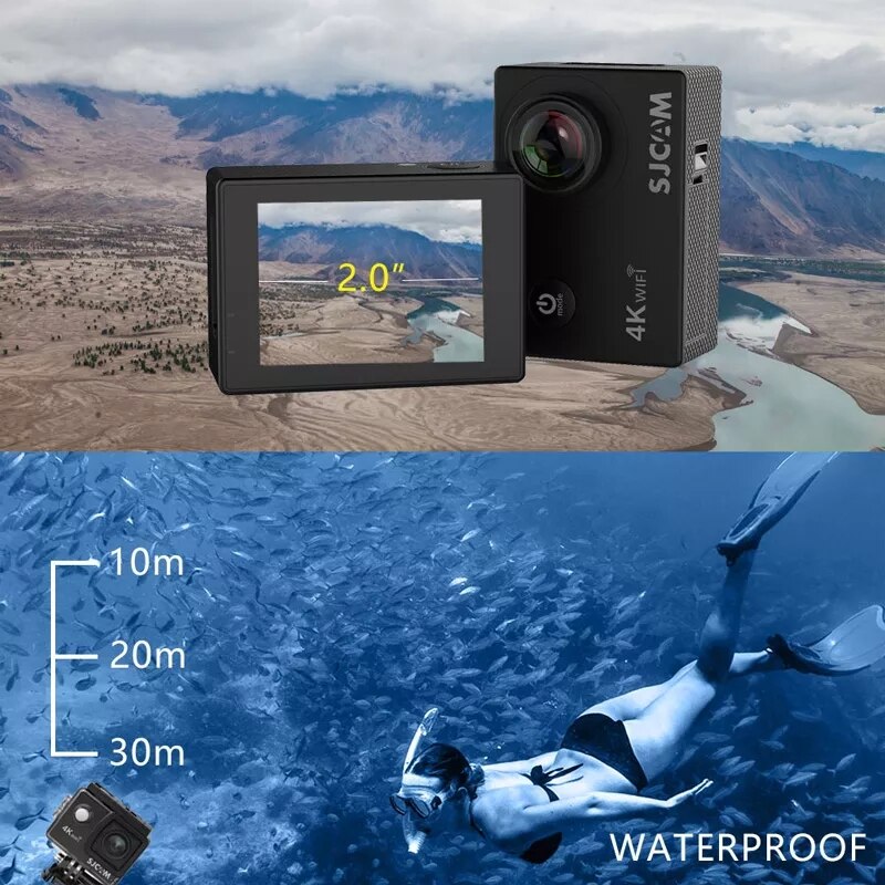 Originele Sjcam SJ4000 Air 4K Actie Camera Full Hd Allwinner 4K 30FPS Wifi 2.0 &quot;Scherm Mini Helm waterdichte Sport Dv Camera