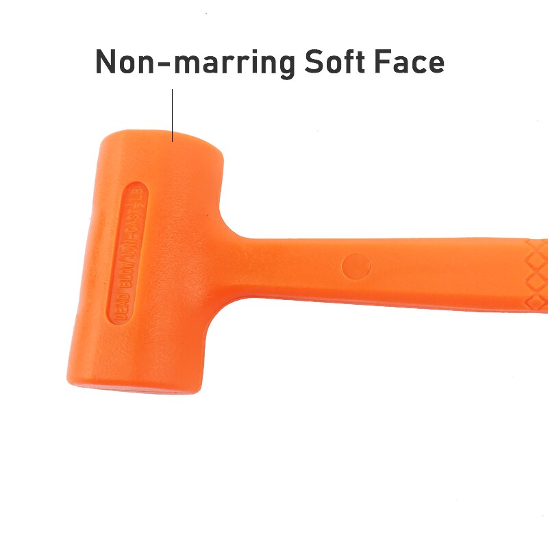 0,5lb laranja martelo de sopro morto borracha macia unicast não-marring mallet