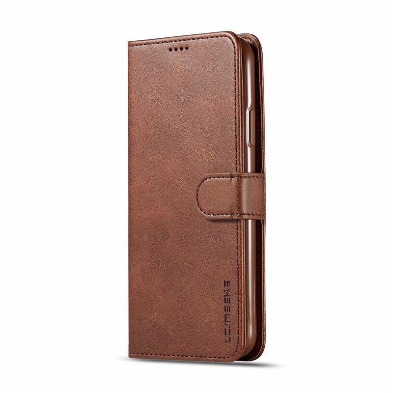 For iphone SE Case Leather Vintage Phone Case On iphone SE Case Flip Magnetic Wallet Case For iphone SE Cover Bag: Brown