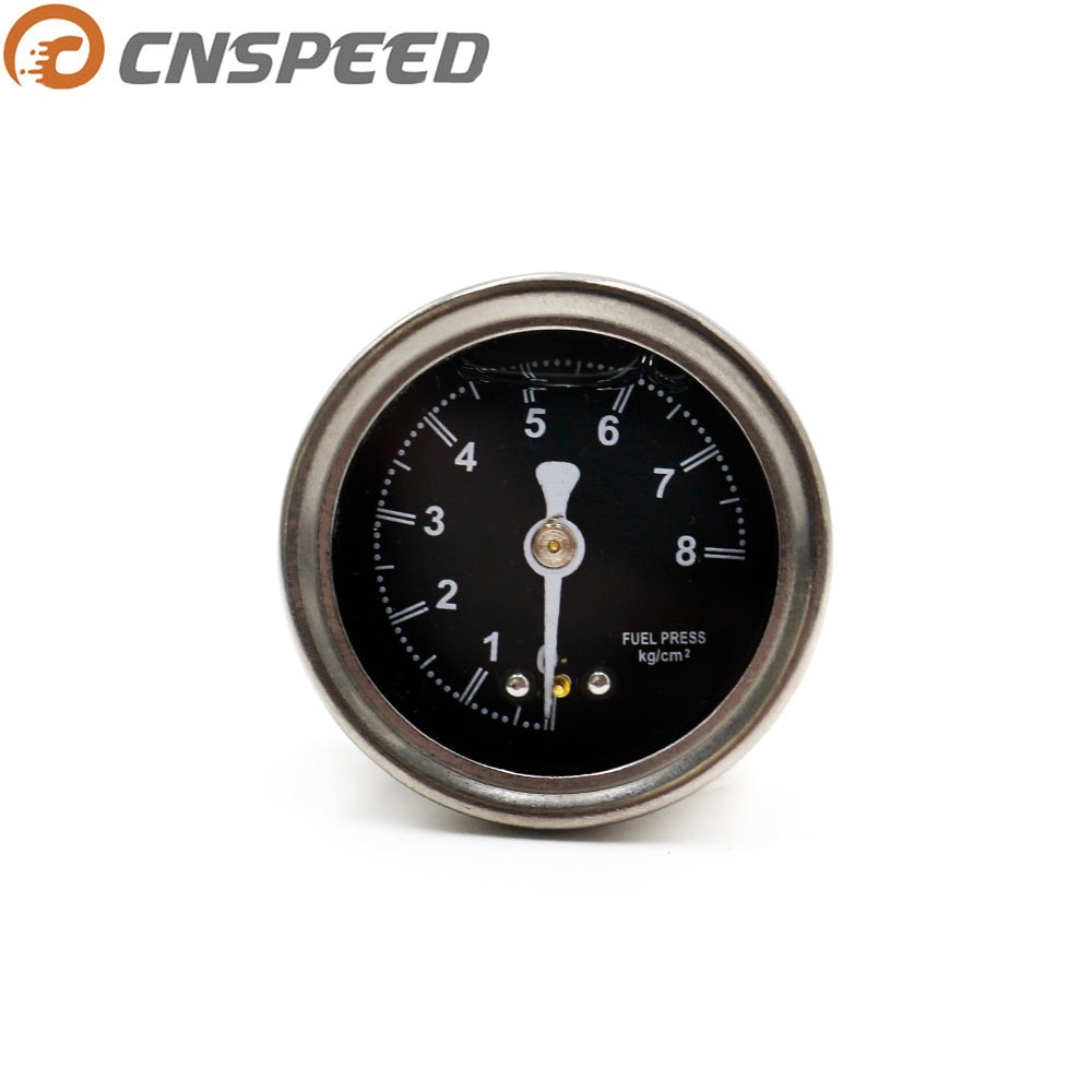 CNSPEED Fuel Pressure Regulator Gauge with pointer 0~8 black face YC100491