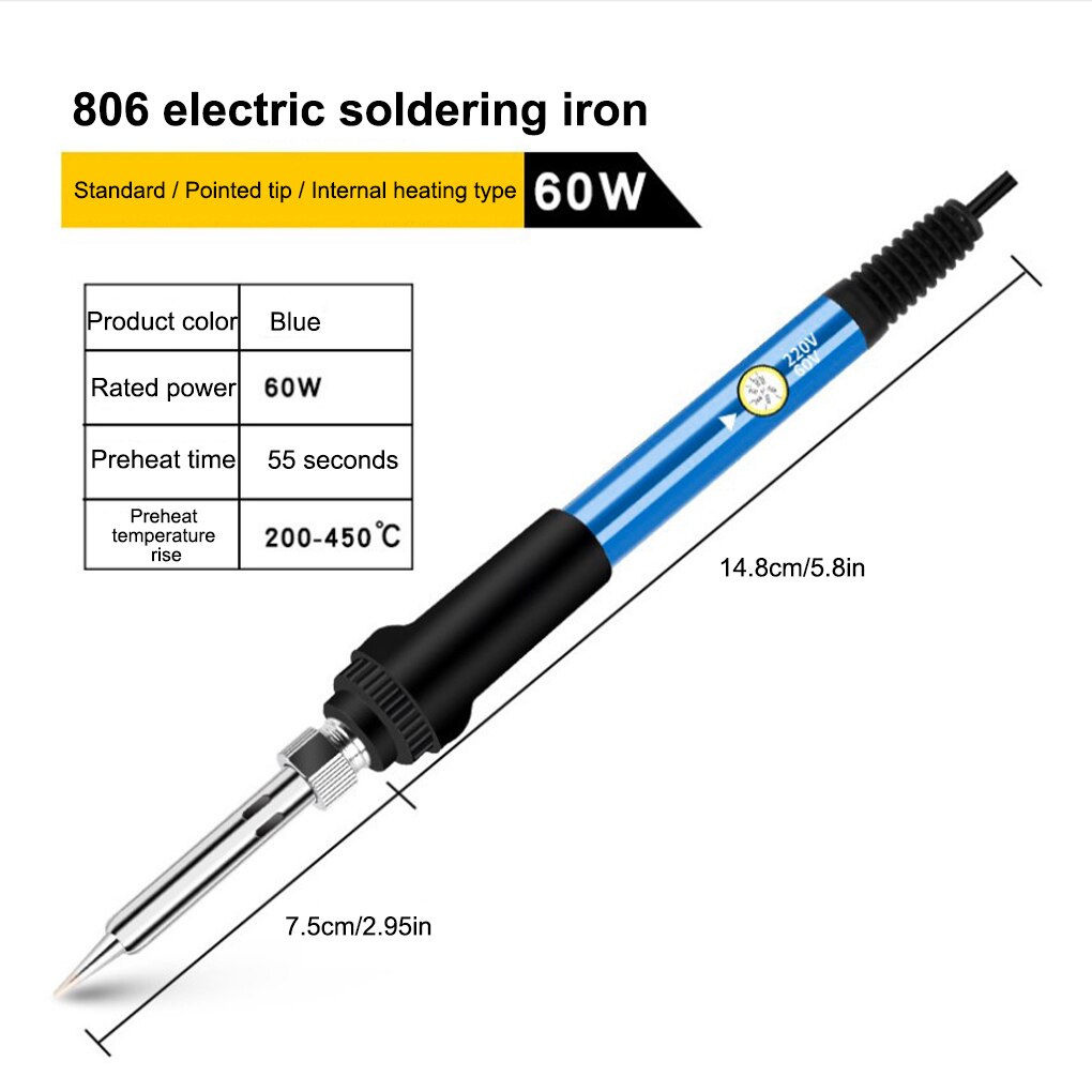 Soldering Iron 60W Electronic Welding Heater Pencil Electrician Craftsman Circuit Board Jewelry Making DIY Tool US Plug