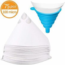 100 Mesh Filter Strainer 75 Pcs Disposable Filter Paper & Nylon Set Strainers