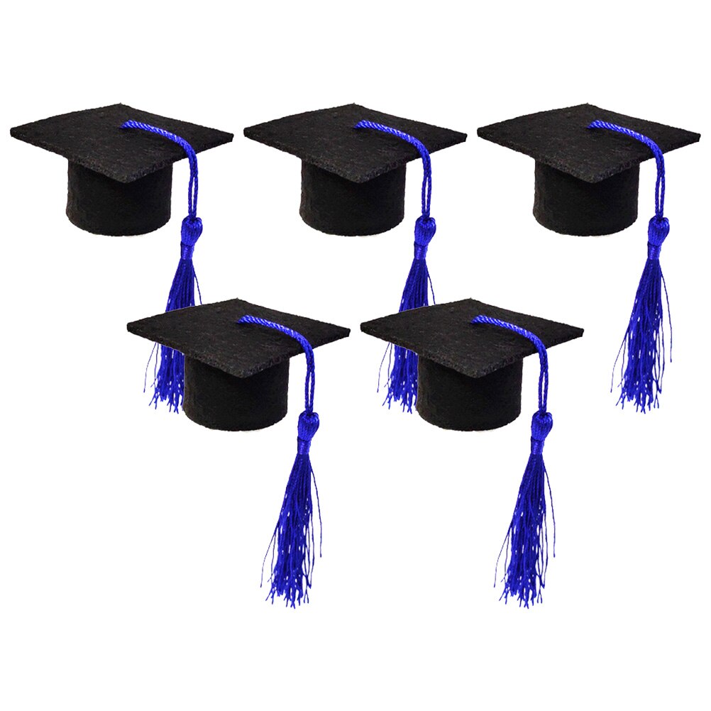 Couverture de bouteille de bière 5 pièces, Mini décoration créative pour remise de diplôme: Dark Blue