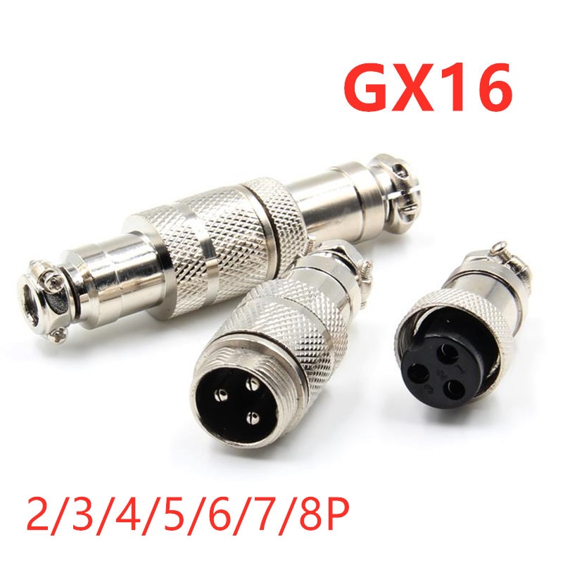 1set GX16 aviación conector de acoplamiento hembra y Mele 2pin 3pin 4pin 5pin 6pin 7pin 8pin Circular conector de tope