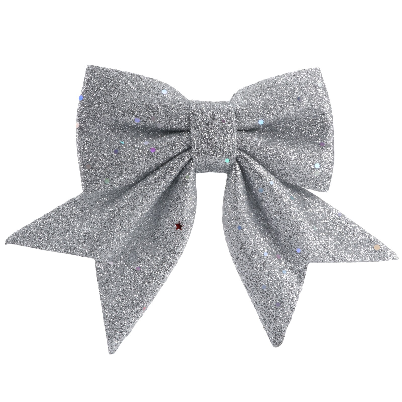 4 stuks kerstversieringen met goudstof, kerstboomversieringen met strikken voor in het winkelcentrum: Zilver 1 st