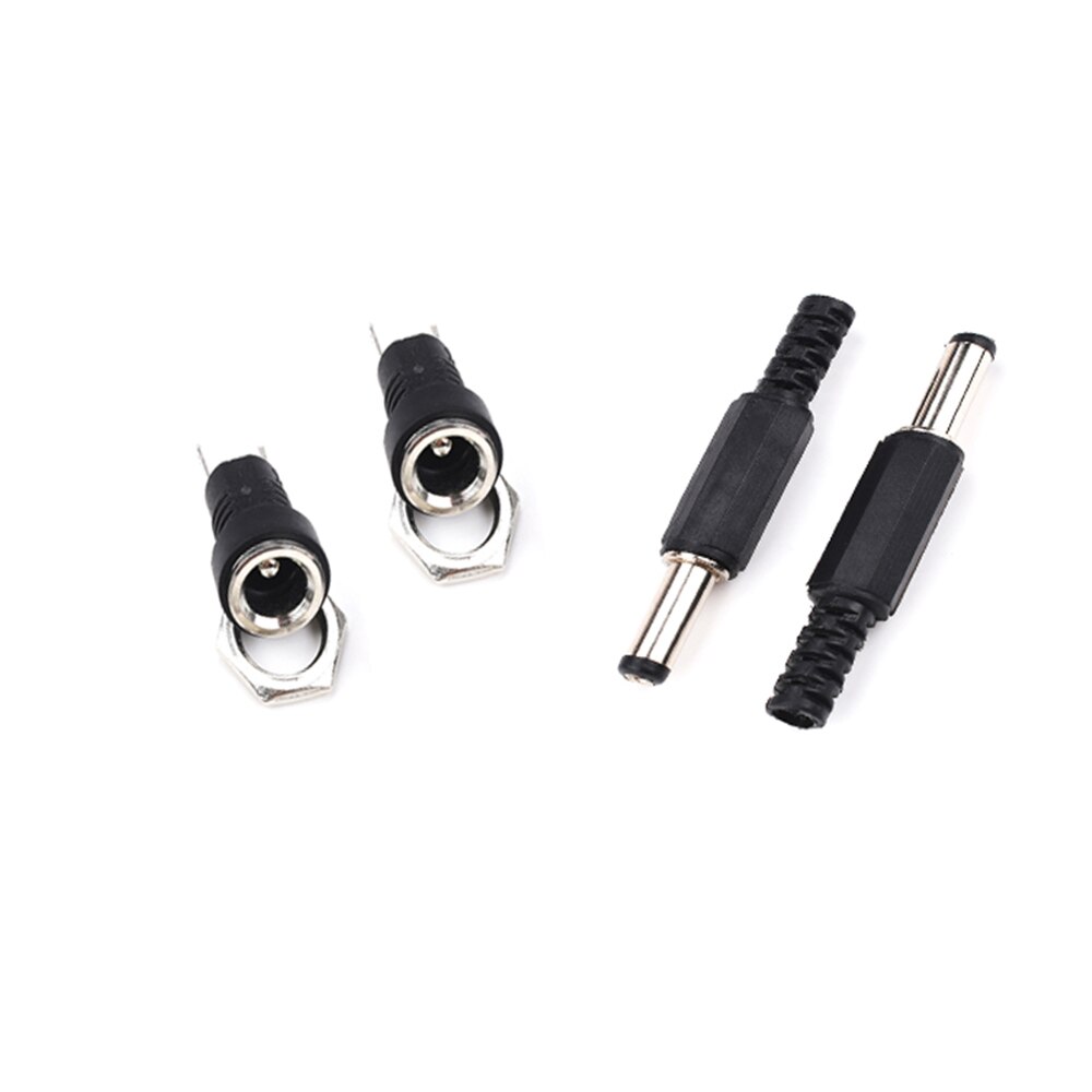 10PCS 5 Pairs Power Connector Pin 2.1x5.5 2.5x5.5 Female Plug Jack + Male Plug Jack Socket Adapter DC099 DC022B DC-005