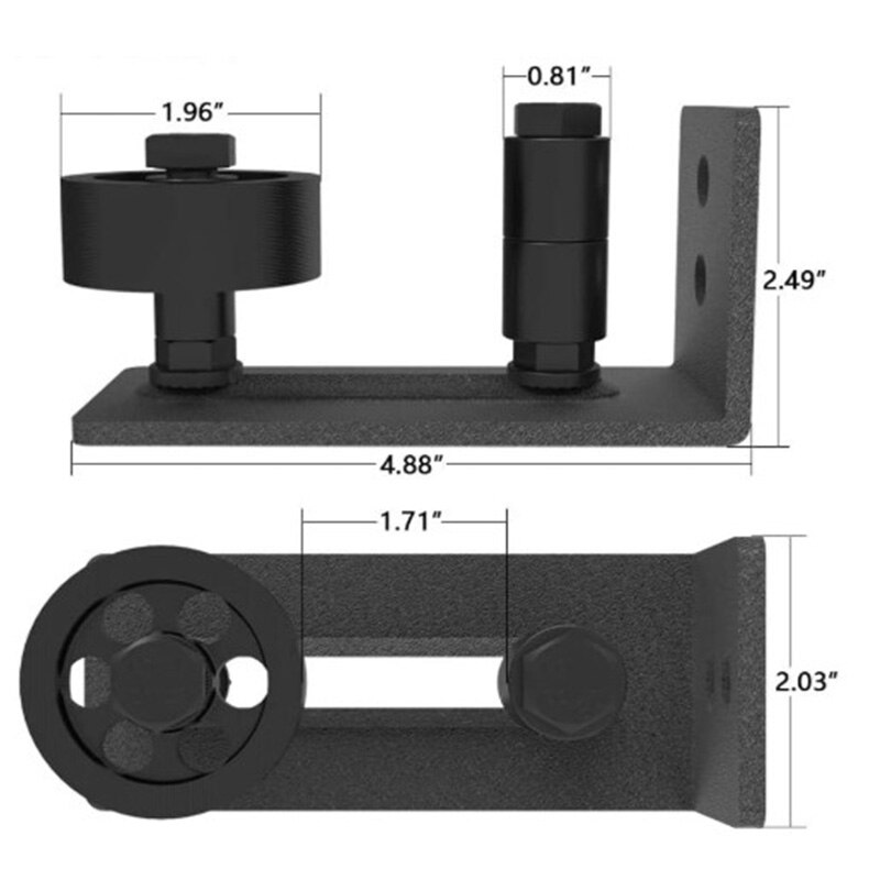 Heavy Duty Sliding Barn Door Floor Guide,Adjustable Roller,Floor And Door Panel Non-Damage(8 In 1)