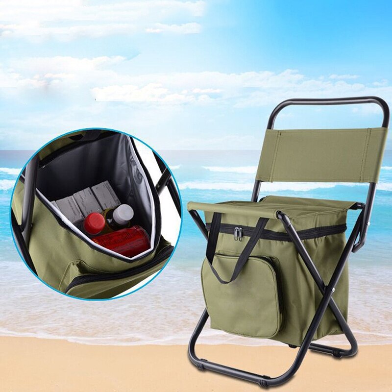 Tabouret pliant extérieur multifonctionnel tabouret de sac de glace Portable avec sac d'isolation tabouret de pêche chaise de plage tabouret léger