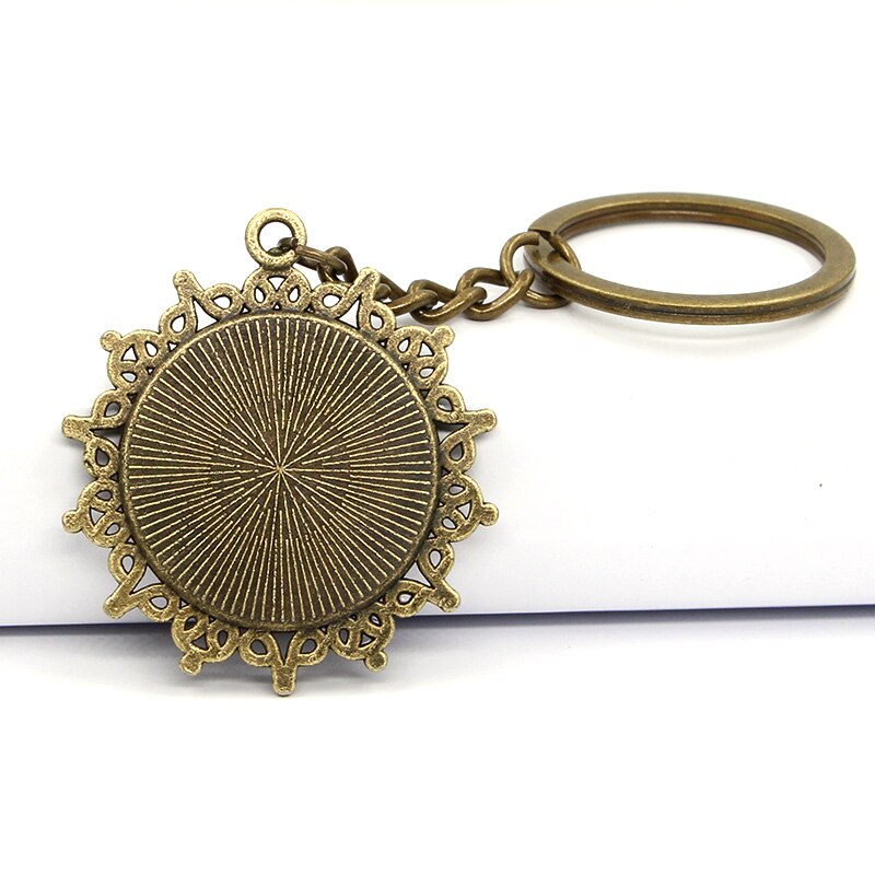 Blue Flower Of Life Key Ring Art Glass Pendant Mandala Key Chain Sacred Geometry Keychain handmade Jewelry For Women