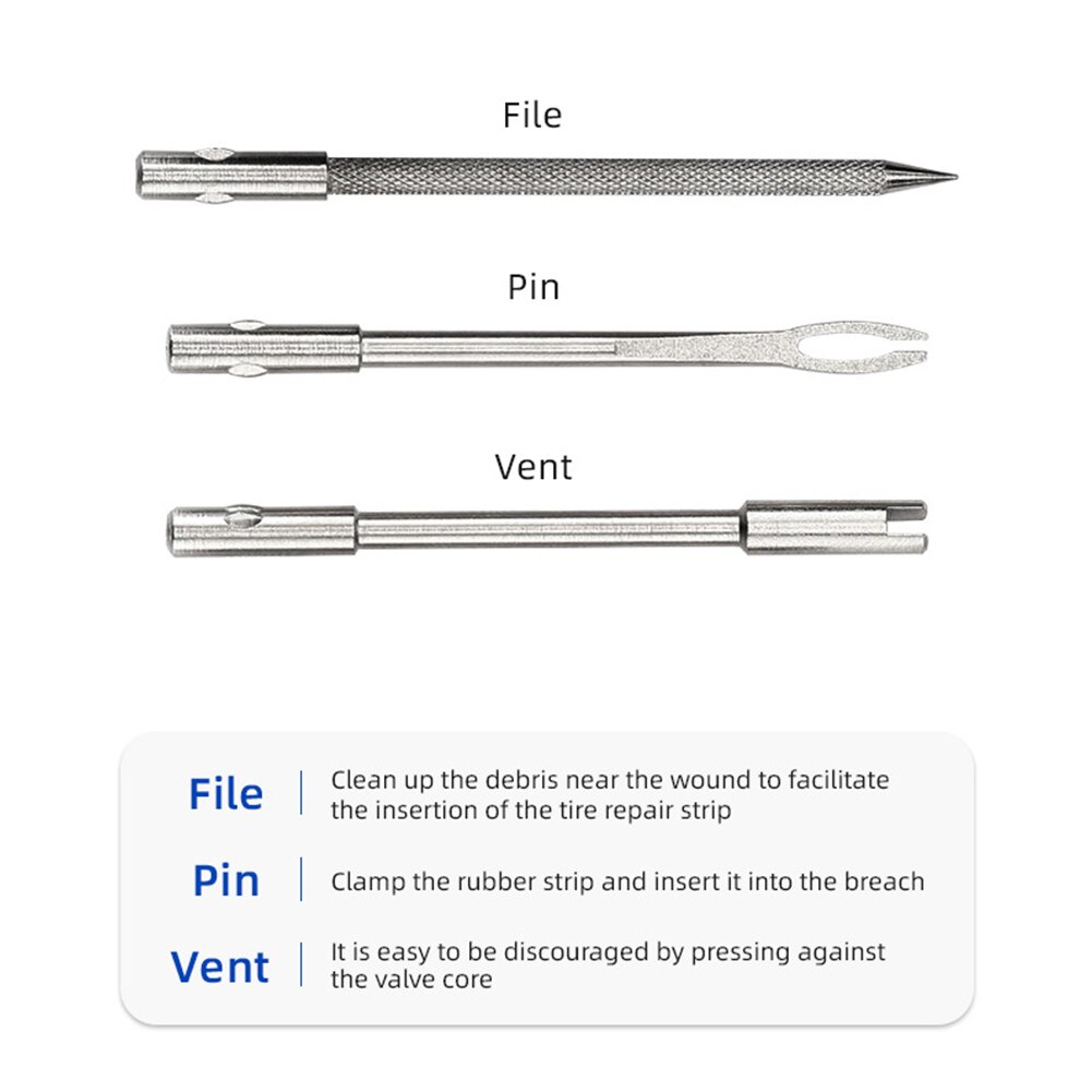 Portable Bicycle Tire Repair Kit Tire Repair Rubber Strip And Bicycle Tire Repair Drill MTB Road Bike Tubeless Repair Tool Resto
