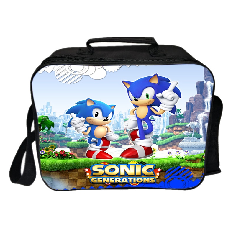 Di Sonic di Pranzo Sacchetto Più Freddo di Viaggio di Grande Capacità Scatola di Pranzo Portatile di Studenti Uomini Donne Ragazzi Ragazze Picnic Contenitore Isolante
