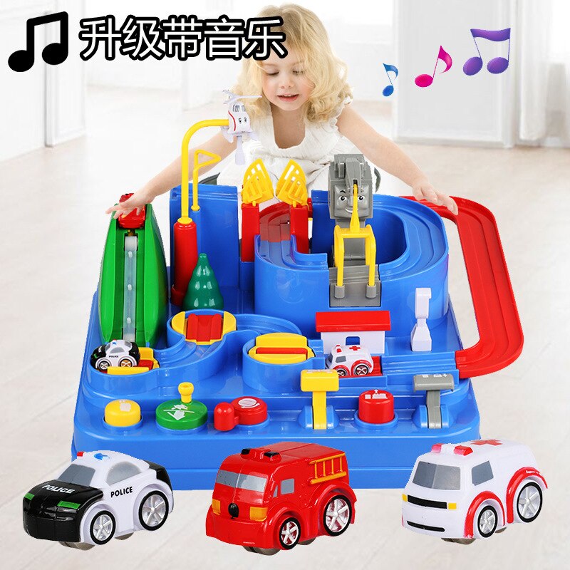 Generation Auto Rekrutieren Abenteuer Spielzeug einstellen freundlicher Douyin Promi Stil Pädagogisches 2 Kleine Jungen 3-6 Jahre alt: Music Edition 3 Car  1 Airplane