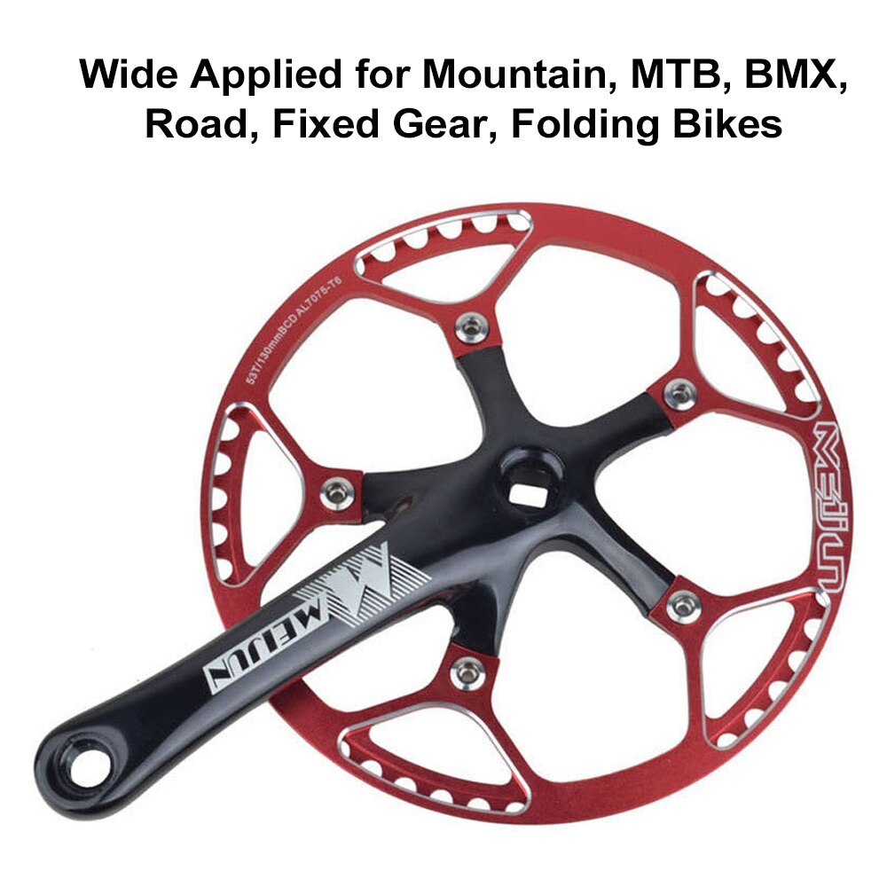 Folding Bike Crank Set Bicycle Bottom Brackets 170MM 130 BCD Foling Bike Crankset Bike Crank Arm with Chainring Bolts