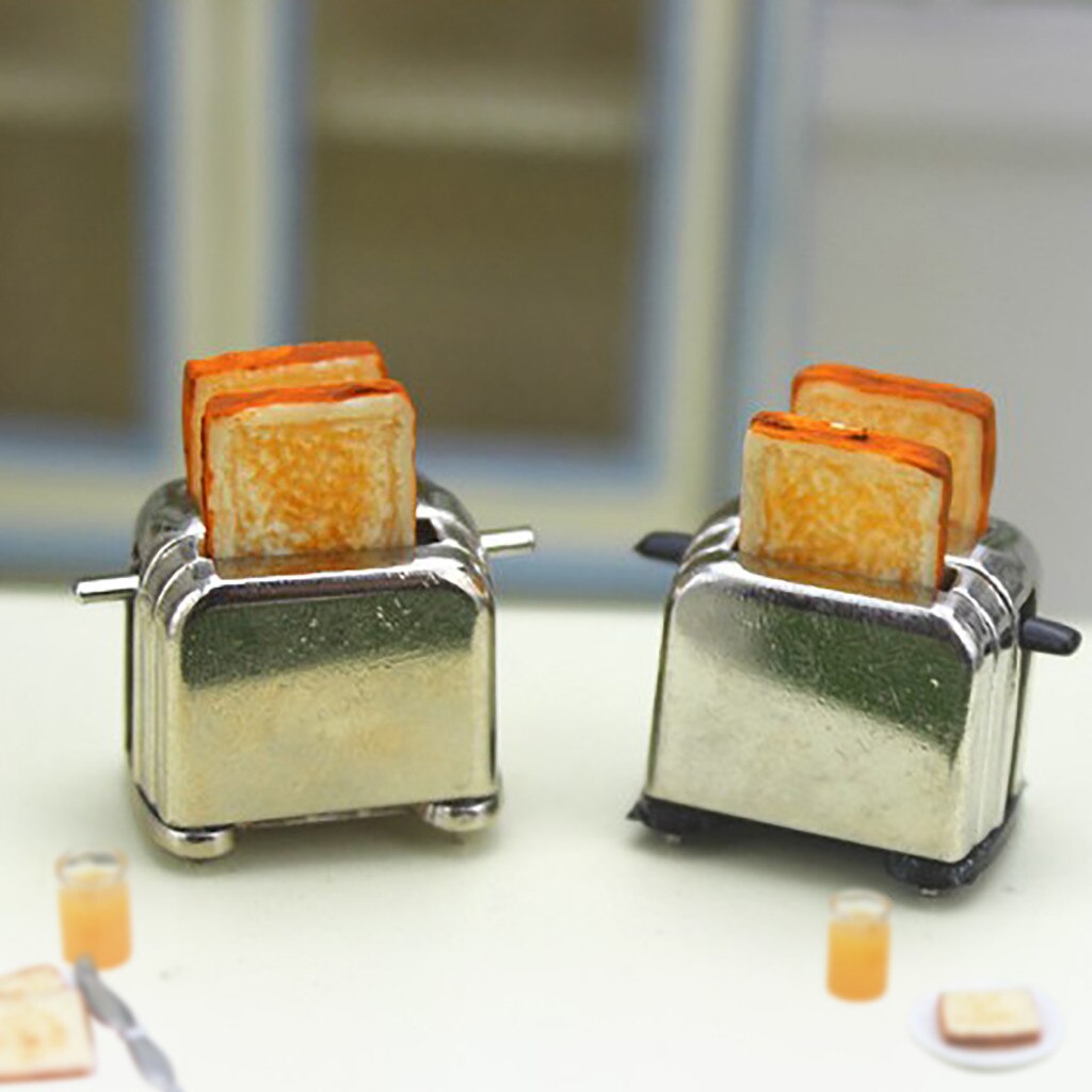 Kawaii 1:12 /1:6 Dollhouse Miniatuur Scène Model Brood Machine Pretend Play Speelgoed De High Poppenhuis accessoires