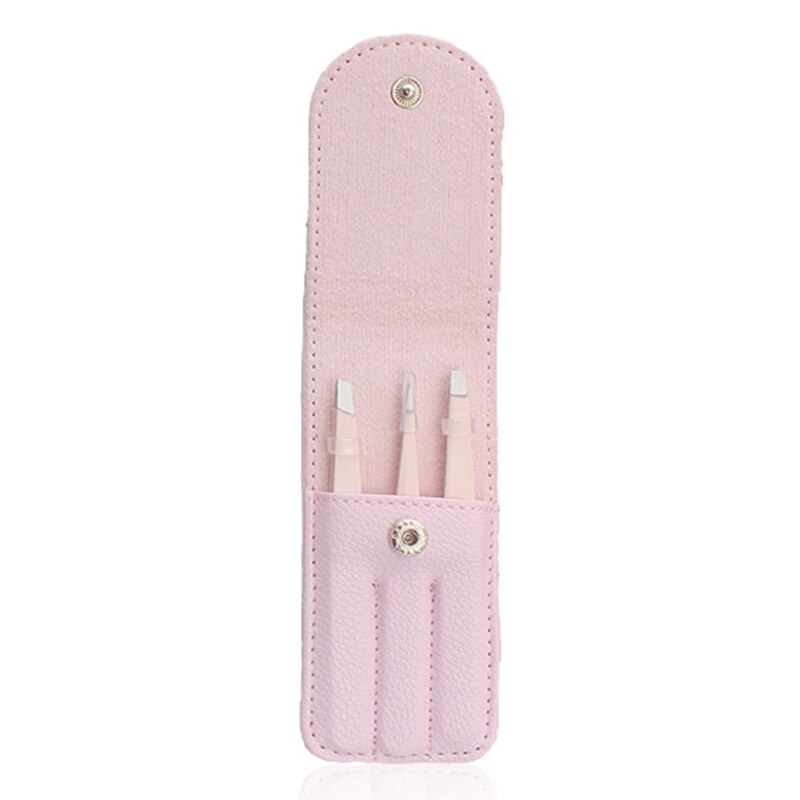 Ingrown Hair Removal Tool Extraction Stainless Steel Portable Eyebrow Tweezers MPwell: Pink