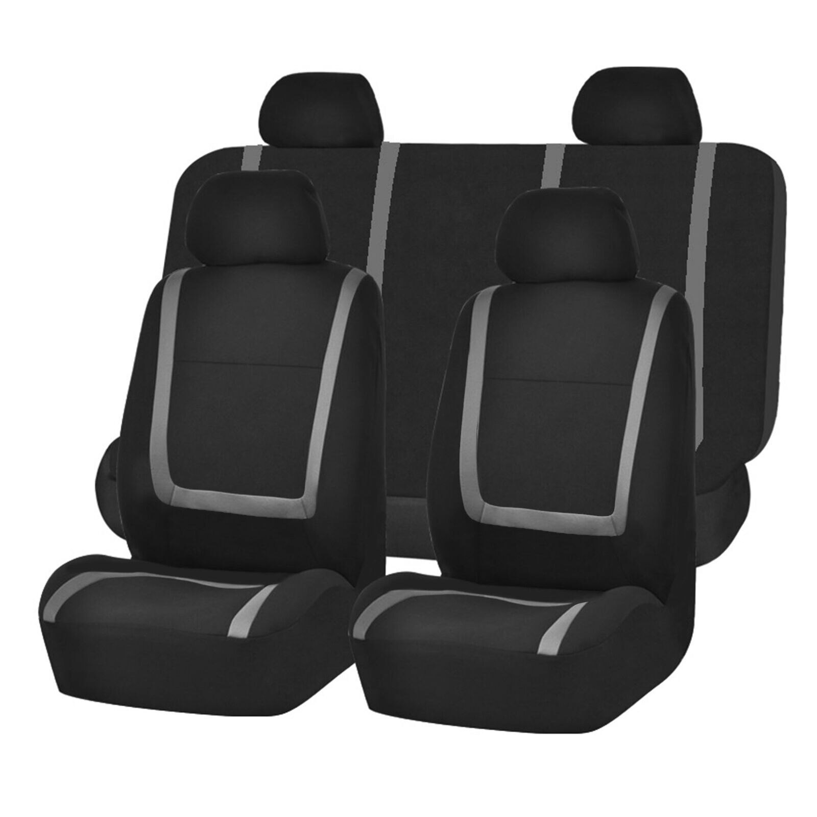 Stof Auto Stoelhoezen Voor Seat Ateca Arona Ibiza Leon Toledo Leon St Cupra Auto Zitkussen Cover Auto-styling Accessoires: 5 seats-grey