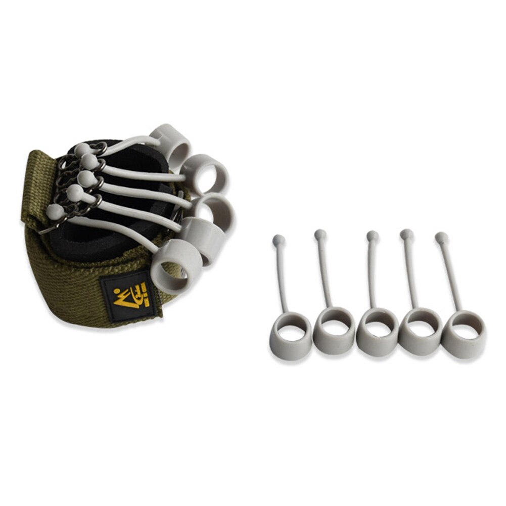 Vinger Grijper Kracht Trainer Yoga Weerstand Band Vinger Buigen En Strekken Training Apparaat Vinger Kracht Grip Apparaat: green