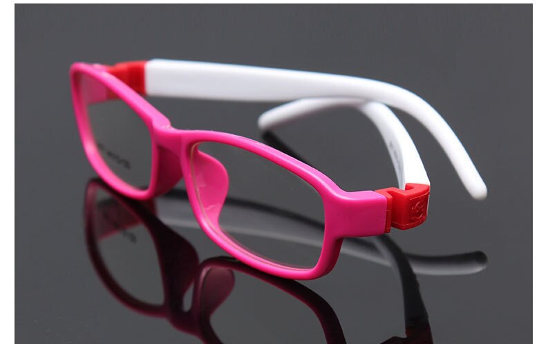 Lunettes à monture Flexible pour enfants, verre optique TR, pliable, sans vis, 8817: C7
