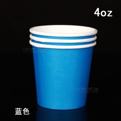 4Oz Wegwerp Kopjes Dikke Proeven Geconcentreerde Kleur Proeverij Cup Koffie Paper Cup Voor Koffie 100Ml Papier Cup: Blauw