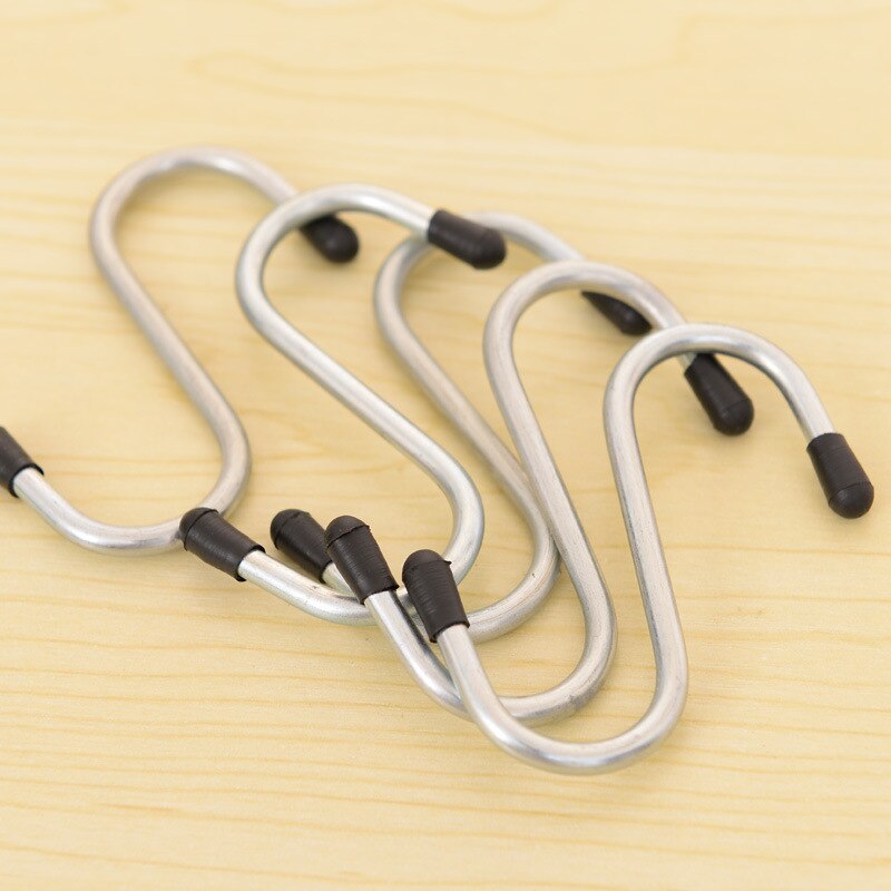 Vierdelige s-vormige haak voor thuis, roestvrijstalen s-haak voor in de keuken, supermarkt, multifunctionele haak